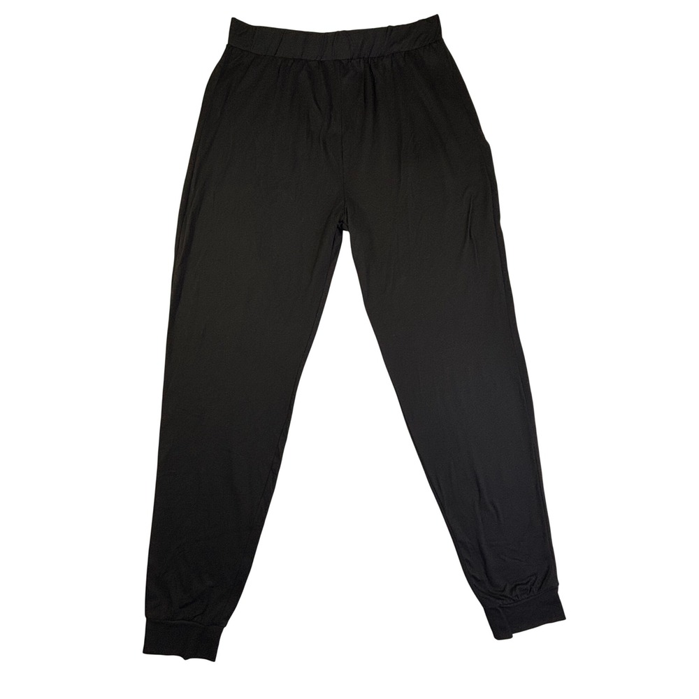 Bobbie Brooks Ladies Black Jogger Pants Elastic Waist Cuffed Lounge Size M